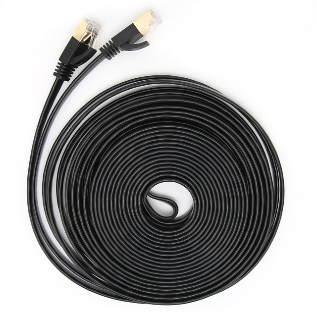 Câble Réseau 10 Gigabits Double Blindage CAT7 8core Torsadé Paire Fil Accessoires Informatiques25 Mètres
