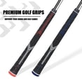 thumbnail image 2 of 10PC Premium Golf Grip â€“ Black Rubber Anti-Slip Handle (Standard/Medium/XL) â€“ High Feedback Golf Club Grip for Enhanced Control Oversize Blue10pcs, 2 of 6