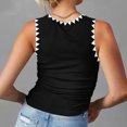thumbnail image 3 of Besolor 2024 Summer Workout Tank Tops for Women Crewneck Knit Ribbed Side Ruched Crop Tops Sleeveless Trendy T Shirts, 3 of 6