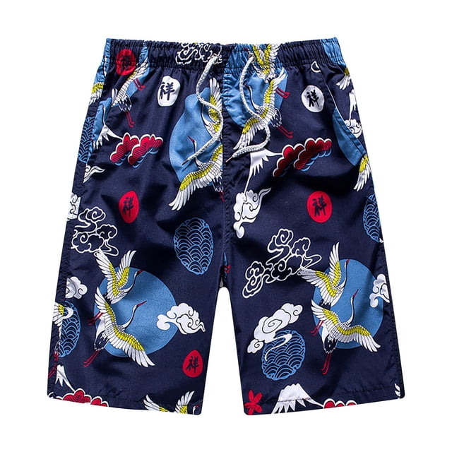 LSLJS Shorts Décontractés pour Hommes Style Vacances Impression Spéciale Impression Plage Séchage Rapide. Shorts pour Hommes