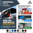 thumbnail image 4 of KNOX Toile de Remplacement Universelle à 3 Nœuds pour Toit de Bimini, Toile de Toit de Bimini Seulement avec Botte de Rangement à Glissière, Qualité Marine 600D, Imperméable, Pare-Soleil Anti-Décoloration pour Bateau, Sans Cadre, 91-96 Pouces L, Noir, 4 of 7