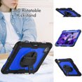 thumbnail image 4 of XYX For iPad Air 5th/4th Generation 10.9 inch 2022/2020 Case, 360 Rotating Shockproof Cover with Stand, Screen Protector, Shoulder Strap, Dark Blue PC, 4 of 7