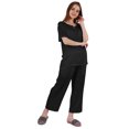 thumbnail image 2 of Inkmeso Ensemble de Pyjama à Manches Courtes pour Femmes, T-Shirt Henley et Ensemble de Vêtements de Nuit, 2 of 7