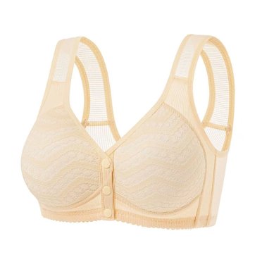 Yuyuzo Front Closure Bras for Women Plus Size Wireless Full Coverage Breathable Push up Daily Bras