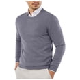thumbnail image 1 of LUOGENLI Vestes Chandails pour Hommes à Fermeture Éclair Complète Homme Automne et Hiver Lisse Confortable Drapé Doux Peau Texturée Ajusté Col Rond Manches Longues Chandails pour Hommes Cardigan Grande Taille Gris Taille TG, 1 of 8