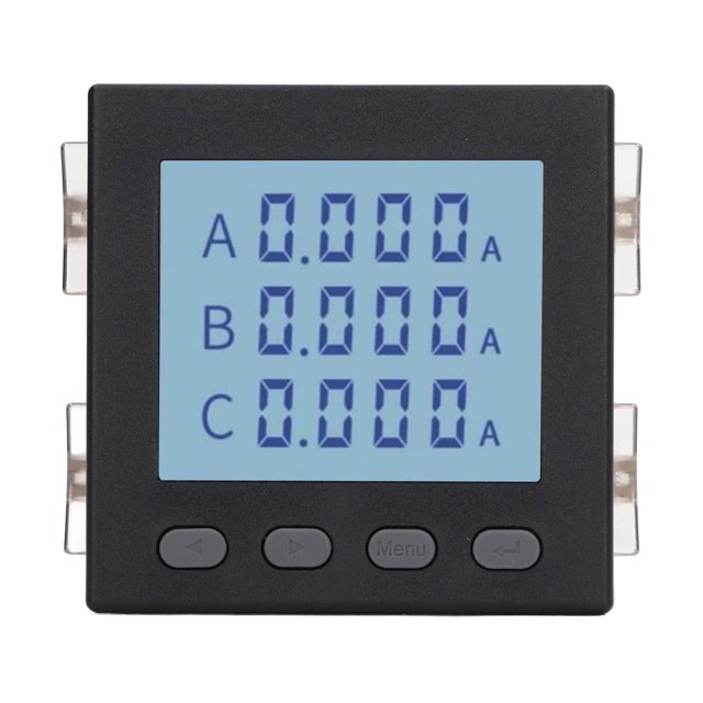 Compteur de Puissance Multifonctionnel 3 Phases Ampèremètre de Tension Noir pour Distribution Automatisation AC220V