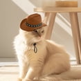 thumbnail image 4 of Chapeau de Cowboy Western Élégant pour Chats, Carnaval, Fête d'Halloween et Accessoire de Jeu de Rôle, 4 of 4