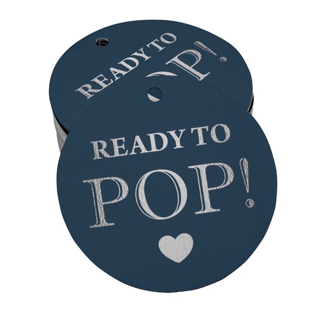 Inkdotpot Pack Of 100 Real Silver Foil Paper Tags Ready To Pop Baby Shower Favor Hang Tags