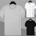 thumbnail image 2 of Lefu Mode Hommes T-Shirts à Manches Courtes Col Rond Ajusté Décontracté, 2 of 7