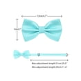 thumbnail image 2 of INSPIRE CHIC Men's Grids Patterned Solid Color Adjustable Pre-tied Bow Tie Lake Blue, 2 of 4