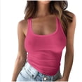 thumbnail image 1 of Timegard Womens Summer Tank Tops Knitted Ribbed Round Neck Sleeveless Shirts Casual Solid Color Trendy Top, 1 of 6