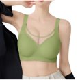 thumbnail image 2 of LOVZFMLL Soutien-Gorge pour Femmes Mode Femmes Couleur Unie Transparent Sans Armatures Bonnets Fixes Rassemblement Soutien-Gorge Quotidien Vert TG, 2 of 4