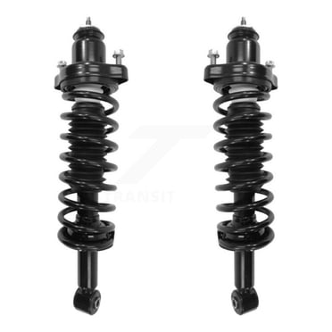 Transit Auto Rear Complete Suspension Shocks Strut and Coil Spring Mount Assemblies Pair for Car 2008-2010 Mitsubishi Lancer ES DE Excludes GTS Models - Left Right Side (Driver Passenger) K78A-100431