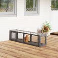 thumbnail image 2 of PawHut Outdoor Cat Tunnel, Extendable Pet Enclosure with 3 Doors, Grey, 2 of 10