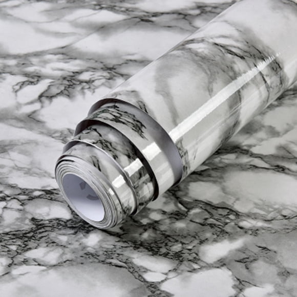 Amdohai 5m Marble Pattern Water-resistant Moistureproof Removable Self Adhesive Wallpaper Peel & Stick PVC Wall Stickers for Living Room Bathroom Kitchen Countertop 2#