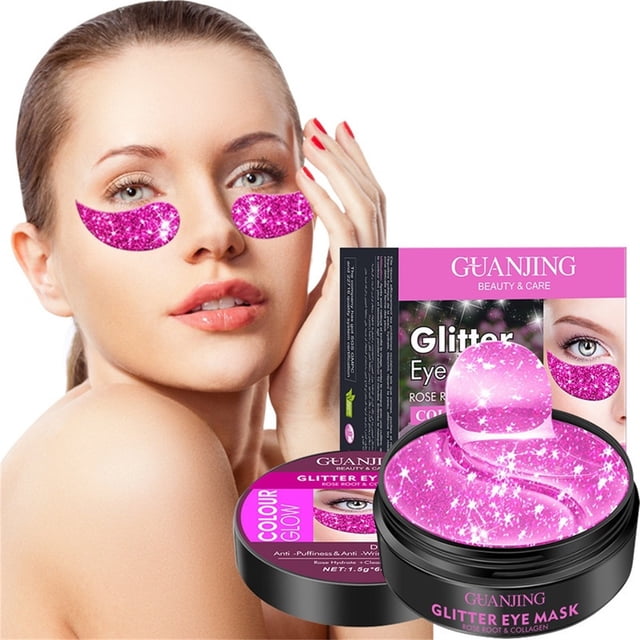Openpig Masques pour les Yeux Éclaircissants avec Patchs Multicolores sous les Yeux Conçus pour les Cernes, les Poches et les Rides. Enrichis d'Acide Hyaluronique et de Collagène, Ces Masques pour les Yeux Hydratent, Illuminent et Rajeunissent la Peau. Présentés avec des Patchs Rose Pailleté et un Emballage Mettant l'Accent sur les Soins des Yeux et les Bienfaits du Rajeunissement de la Peau.