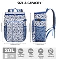thumbnail image 2 of Vibrant Colorful Floral Insulated Backpack Cooler, Leakproof Cooler Bag with Exotic Flower Pattern for Outdoor Use, 2 of 6