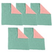 Harpily 50% Off Clear! Cleaning Cloth Absorbent Corals 5PCS Dish Rag Wipe Wiping Towel Sink Cloth Home Kitchen Clean Cleaning Supplies