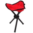thumbnail image 2 of Camping Stool, Safe Camping Tripod  High Load Bearing Capacity Portable Ergonomic Design With Lanyard For Travel For Outdoor Red, 2 of 8