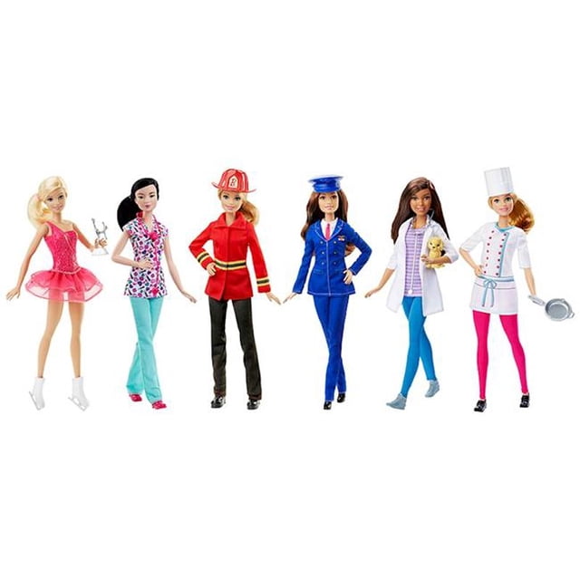 Mattel MTTFWK89 Barbie Careers Assortiment de Poupées de Base - Lot de 6