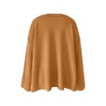 thumbnail image 3 of FAIWAD Women's Ribbed Knitted Pullover Tunic Tops Loose Lantern Sleeve Round Neck Solid Color Blouses Top, 3 of 4