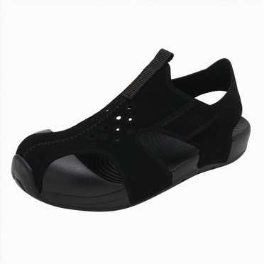 Gubotare Sandals Kids Kids Sandals Boys Girls Summer Outdoor Non-slip Athletic Sandals Closed Toe Sport Sandal Lightweight Beach Shower Shoes for Toddler/Little Kid Size 1 (Black,Big Kids 1)