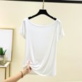 thumbnail image 2 of Yuyuzo Hauts de Pyjama pour Femmes T-Shirts à Manches Courtes Col Rond Couche de Base Douce Coupe Ample Vêtements de Nuit, 2 of 3