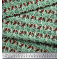 thumbnail image 3 of Soimoi Poly Georgette Fabric Leaves & Floral Block Fabric Prints by Yard 52 Inch Wide, 3 of 3