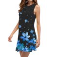 thumbnail image 4 of Ovzne Robes pour Femmes 2025 Robe Femmes Décontractée Ample Été Imprimée Robe Sans Manches Col en V Haut/chemise Ensemble Robe Femmes Imprimée Liquidation, 4 of 7