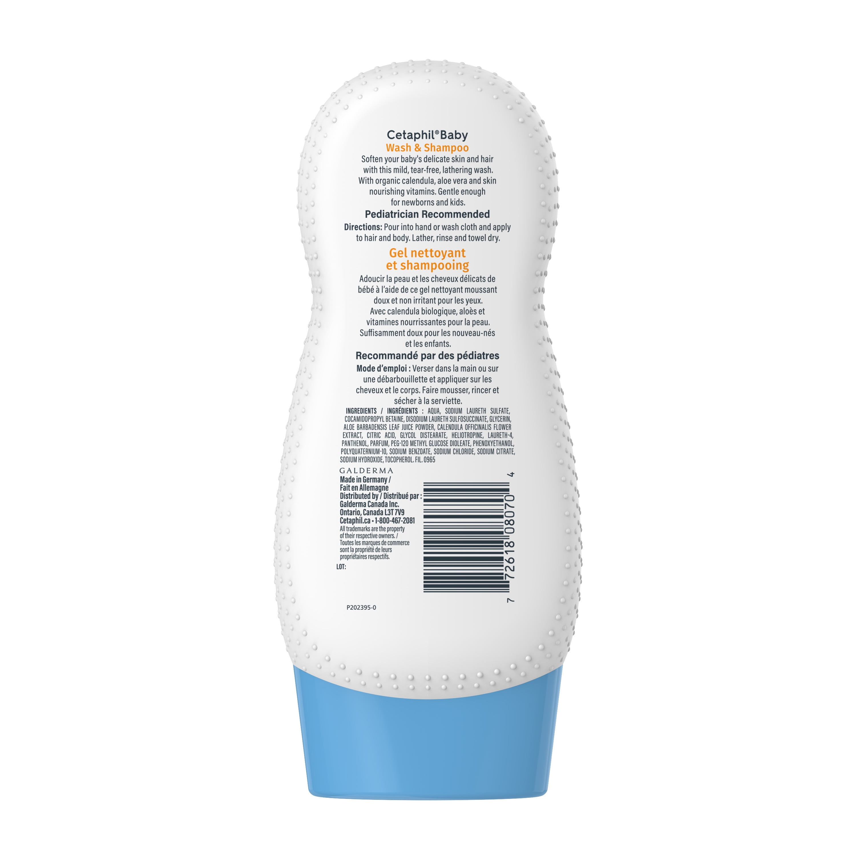 Cetaphil Gel Nettoyant et Shampooing pour Bébé