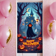 thumbnail image 2 of Spooky Gothic Pumpkin Banner Haunted Halloween Ghost for Holiday Decoration Party Decor Indoor Event, 2 of 5