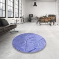 thumbnail image 4 of Ahgly Company Tapis d'Intérieur Lavable en Machine Carré Bleu Denim Transitionnel, 5 Pieds Carré, 4 of 7