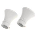 thumbnail image 2 of Langgg 2Pcs Curtain Rod Ends Drapery Pole Head for Dia. 28mm Rod Horn#White, 2 of 9