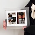 thumbnail image 4 of Acrylic Sign Frame Display Stand for Photos | Non-Yellowing Clear Floating Picture Frame for Desk | 2D Flat Acrylic Block Holds 4X6 Photos | Tabletop Display for Certificates, Artwork, Menus,, 4 of 6