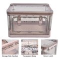 thumbnail image 3 of Collapsible Storage Bins with Double Side Doors, 35L Clear Plastic Folding Storage Boxes with Lid , Stackable Plastic Organization Cube Box with Wheels for Home Office Organization, 3 of 9