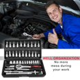 thumbnail image 2 of 46 In 1 Pcs Tool Kit & Screwdriver And Socket Set | Hand Tool Kit Wrench Set, Multi Purpose Combination Case, Precision Socket Screwdriver Car Tool Kit Set | Furniture, Bicycles Repair, 2 of 5
