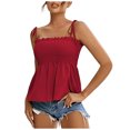 thumbnail image 1 of Birdeem T-Shirt à Bretelles pour Femmes, Sans Manches, Design Plissé, Mode Aguichant, Tops d'Été, 1 of 7