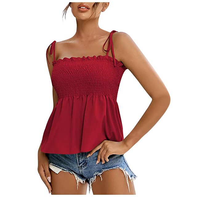 Birdeem T-Shirt à Bretelles pour Femmes, Sans Manches, Design Plissé, Mode Aguichant, Tops d'Été