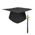 thumbnail image 2 of Mortarboard Graduation Cap with Adjustable Elastic - 2026 Year Tassel for Ceremony & Photo Props, Academic Hat for Adults, Black, JKODE, 2 of 9