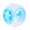 Blue, variant on hengtong Durable, breathable, transparent running toy for hamsters and guinea pigs, small Blue