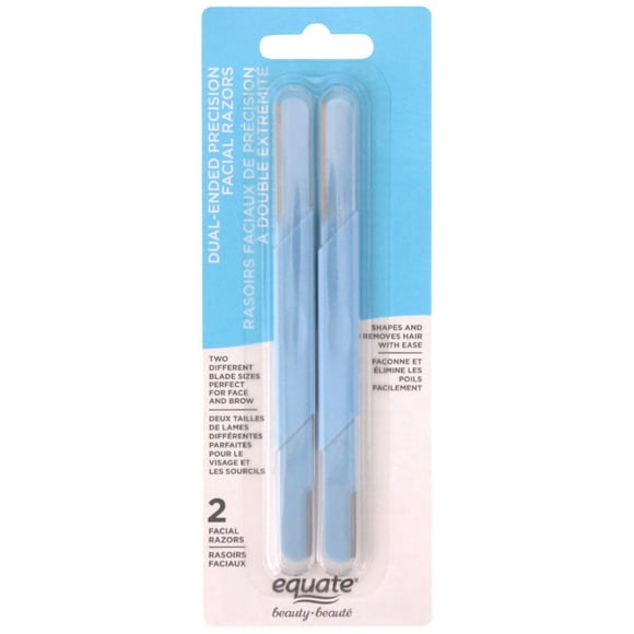 Equate Beauty Dual Ended Precision Facial Razors