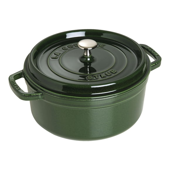 STAUB La Cocotte Cocotte Ronde en Fonte de 5,25 L, Vert Basilic