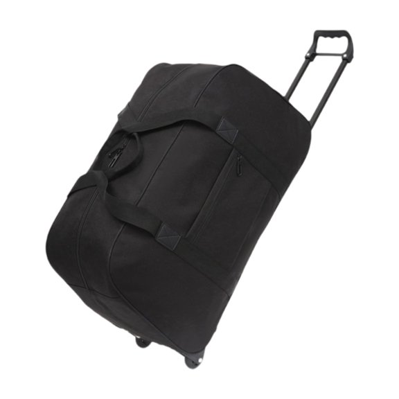 Bunblic Sac de Sport avec Roues Sac de Voyage à Roulettes Robuste Portable Adultes Hommes Femmes Bagage Valise pour Pique-Nique Sports Voyage Noir