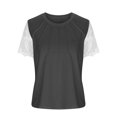 thumbnail image 5 of Blouses à Manches Courtes pour Femmes Mode pour Femmes T-Shirt Uni Blouse en Dentelle à Manches Courtes Col Rond Hauts Décontractés Femmes Hauts à Manches Courtes T-Shirts en Coton Femmes Blouse à Manches Courtes, 5 of 5