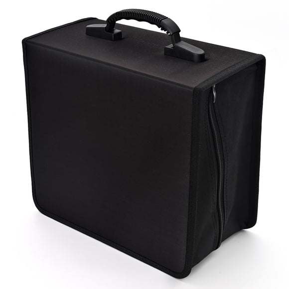 Boîtier pour 432 CD, Sac Pochette Organisateur Classeur pour Disques DVD en Nylon Noir Robuste