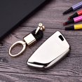 thumbnail image 3 of Mirror Soft TPU Car Key Case Replacement for BMW 525/530li/X3/X1/X5/X6 and Braided Rope Key Chain Auto Styling, 3 of 6