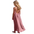 thumbnail image 2 of EGNMCR Robe Longue Ample à Bretelles pour Filles, Mode, Mignonne, Couleur Unie, avec Cordon au Dos, Robe pour Filles, 2 of 9