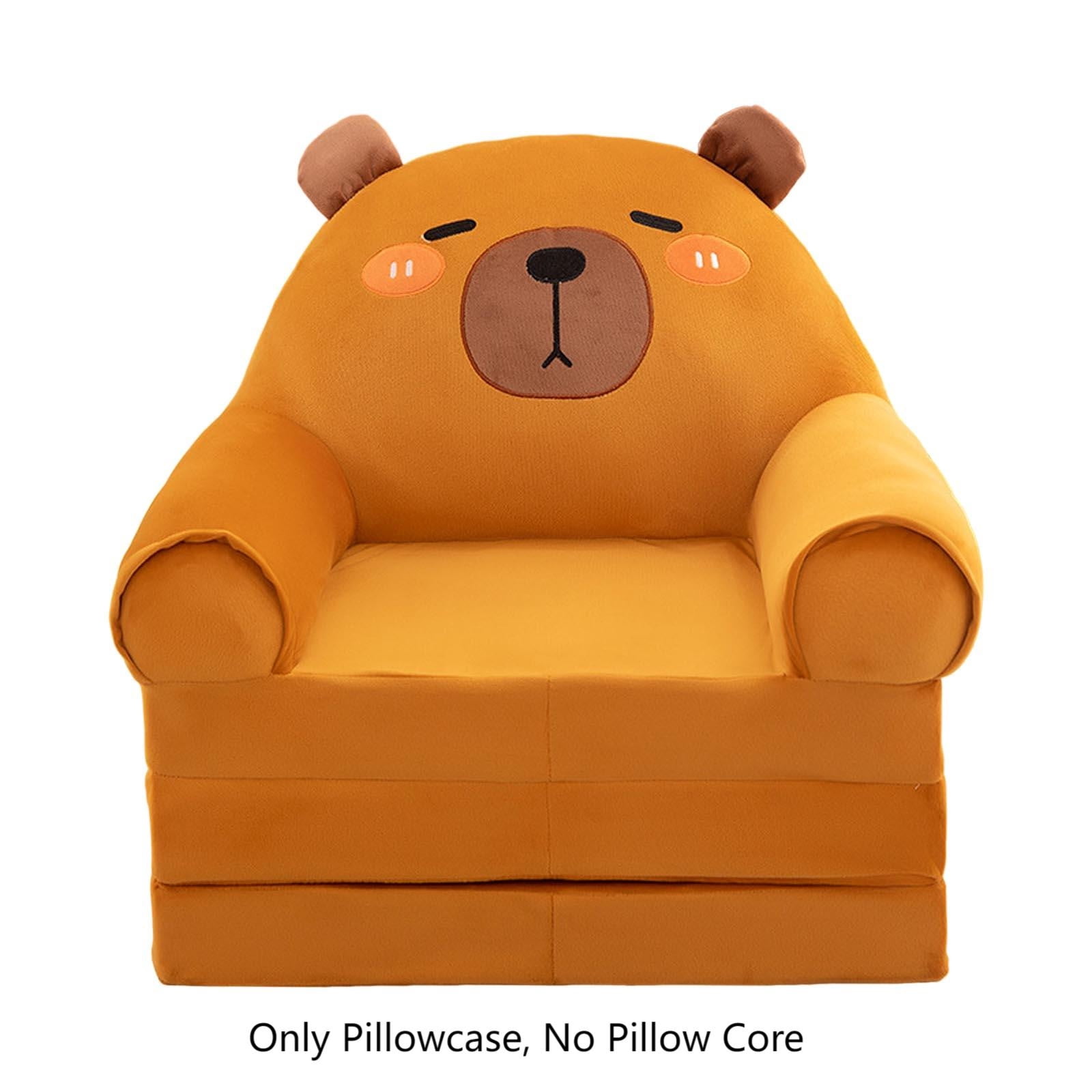 Folding Children'S Sofa Backrest Armchair 2 In 1 Folding Children'S Sofa Cute Cartoon Lazy Sofa Without Padding Or Padding Core Pillow Case