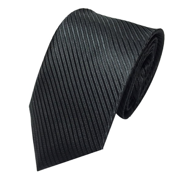 Hontri Ties for Men on Sale, Men's Classic Jacquard Woven Striped Tie Men's Tie Party Wedding Tie Neck Ties Mens Black