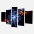 thumbnail image 2 of Fractal Flower with Orange Flame - Floral Canvas Art Print, 2 of 3
